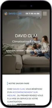 Mockup du téléphone portable site client de SALUTIS